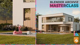 The First Blender 40 Exterior Archviz MASTERCLASS  iMeshhcom Guide [upl. by Airotnahs302]