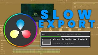 Why does the Davinci Resolve export very slowly [upl. by Chemar]