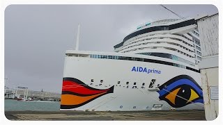 AIDA Treffen  Kreuzfahrtschiff AIDAprima amp AIDAmar Auslauf aus Le Havre Frankreich 18102016 [upl. by Nwahsauq]