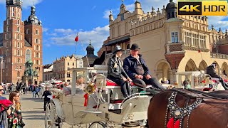 Poland  Krakow Walking Tour  Summer 2023  4K HDR 60 FPS with Drone Shots [upl. by Chap]