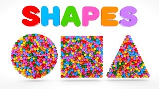 Learn Shapes with Colorful Balls  Shapes amp Colors Videos Collection [upl. by Kcirddehs]