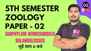 Lt02 Subphylum Hemichordata amp Balanoglossus  5th Semester Zoology Paper  01  Sumit Rana Sir [upl. by Gnoc559]