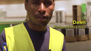 Refugees get job ready at IKEA Switzerland [upl. by Htbazile878]