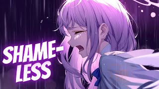 Nightcore  Shameless  Camila Cabello Lyrics [upl. by Edee]