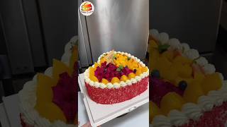 How to Make a Stunning HeartShaped Cake Decorated with Fresh Fruits [upl. by Miguelita]