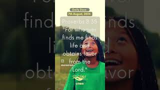 Daily Dose 70824 Proverbs 835 Wednesday VerseOfTheDay bible popular shofarafricatv trending [upl. by Ceevah643]