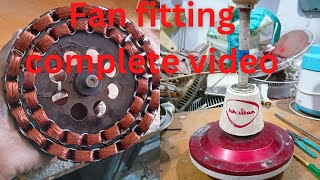 Khaitan fan fitting full video Telugu  old fan capacitor connection  old coil  ceiling fan [upl. by Fuhrman]