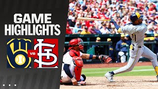 Brewers vs Cardinals Game Highlights 42024  MLB Highlights [upl. by Attenborough]