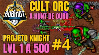 RubinOT  Tibia Projeto Knight 1 a 500  EP04 BOSS Brimstone Bugs e a Hunt PERFEITA ORC CULT EDRON [upl. by Kevina]