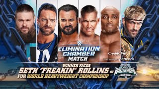 WWE Elimination Chamber 2024 Mens Elimination Chamber Winner Faces Seth Rollins at Wrestlemania [upl. by Alleb362]