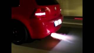 Golf IV GTI Jubi 18T  Extreme Anti Lag Sound amp Flames  Launch Control [upl. by Adnarem]