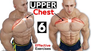 BEST 6 EXERCISES quotUPPER CHESTquot Workout 🔥 [upl. by Rene]