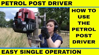 How To Use The Easy Petrol Post Driver To Quickly Install Any Posts [upl. by Doria]