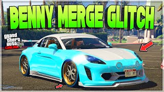 GTA 5 FULL CAR 2 CAR MERGE HOW TO MAKE MODDED CARS BENNY MERGE GLITCH ANY CAR GTA 5 GLITCHES [upl. by Ylurt425]