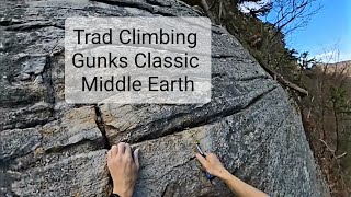 314 Trad Climbing Gunks Classic Middle Earth Pitch 1 [upl. by Gnoh22]