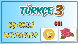 3 Sınıf Türkçe Eş Sesli Kelimeler Konu Anlatımı [upl. by Nerrawed]