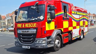 Lancashire fire and rescue service L31P1 bispham daf lf pump responding [upl. by Anits]