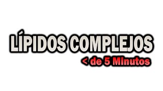 ¡LÍPIDOS COMPLEJOS en MENOS de 5 MINUTOS🤩🤩🤩🤩 [upl. by Verene]