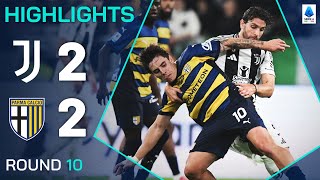 JUVENTUSPARMA 22  HIGHLIGHTS  Bianconeri pegged back in fourgoal thriller  Serie A 202425 [upl. by Gross]