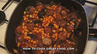 Sausage Potato Hotpot Recipe With Baked Beans  Easy Dinner  Cooking on a Budget  Casserole [upl. by Amatruda]