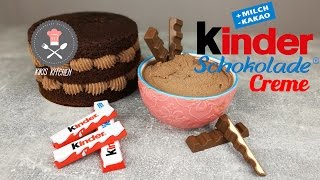 Kinder Riegel Tortencreme amp Frosting  Füllung  Schokofrosting [upl. by Anwat]