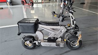 Electric Scooter WEPED Cvberfold Dark Knight 72V 90a Top Speed 120km Delivery Tuning Review [upl. by Studley]