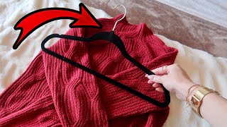 10 second HANGER folding home hack you need NOW 😱  Amazon must haves amp clean with me motivation [upl. by Aila609]