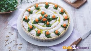 Torta salata al salmone caprino e pesto di rucola [upl. by Zurek]