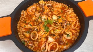 😀 GARBANZOS A LA MARINERA una receta de la abuela deliciosa cocinaespañola cocinatradicional [upl. by Hubsher]