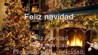 KaraokeInstrumental Feliz Navidad My Guitar Cover Lyrics on screen [upl. by Laird]