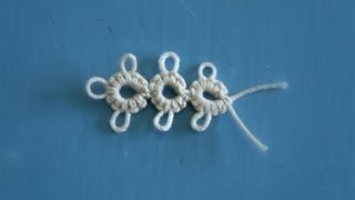 Needle Tatting  Split Rings SR in Needle Tatting by RustiKate [upl. by Atilek152]