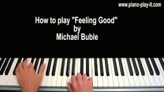 Feeling Good Piano Tutorial Michael Buble Nina Simone [upl. by Urbain875]