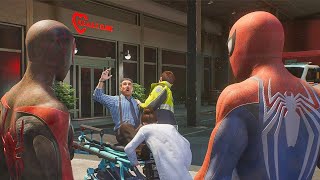 Marvels SpiderMan 2  Peter and Miles Save J Jonah Jameson Scene [upl. by Noyerb]