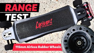 115mm Airless Rubber Wheels  RANGE TEST LYCAON TRX 20 [upl. by Zelma]