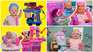 Baby Born doll Routines feeding and changing baby dolls Compilation videos [upl. by Divadnahtanoj]