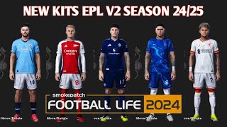 NEW KITPACK PREMIER LEAGUE VOL2 SEASON 2425  PES 2021 amp FOOTBALL LIFE  PES MOD [upl. by Yrolam]