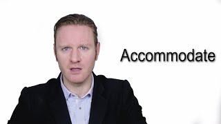 Accommodate  Meaning  Pronunciation  Word World  Audio Video Dictionary [upl. by Aieken]