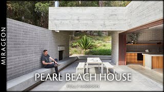 BrutalismInspired Concrete House in the Bush  Pearl Beach House [upl. by Ytte]