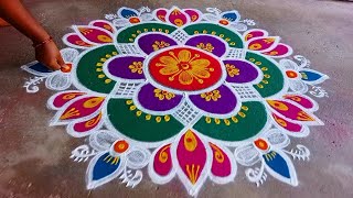 3×2 beautiful rangoli simple design 🙏🙏👍👍❤️🌹 [upl. by Anjali896]