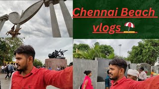 First Day in Chennai Marina Beaches Largest Beach vlogs ⛱️ [upl. by Margarette]