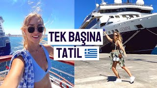 TEK BAŞINA YUNANİSTAN TATİLİ 🇬🇷 ÇOK ÖZLEMİŞİM 💙  vlog [upl. by Janetta]