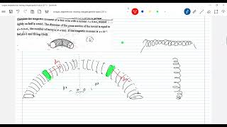 25 Magnetic Moment of a thin wire wound on half a toroid  Calculate the magnetic moment of a [upl. by Orland]