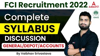 FCI Recruitment 2022  COMPLETE SYLLABUS DISCUSSION GENERAL DEPOT ACCOUNTS By Vaibhav Srivastava [upl. by Adnilak]