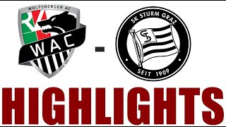 Sturm Graz 03 Wolfsberger AC Highlights  Austria Bundesliga 20242025 [upl. by Stanleigh]