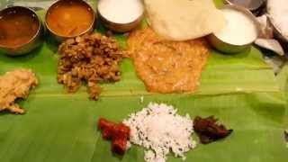 Famous Nandas Andhra Style Dinner on Banana Leaf Southern Treat by ChawlasKitchencom [upl. by Piefer]