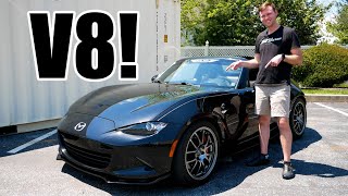 Review V8 Mazda MX5 Miata  The Modern Shelby Cobra [upl. by Brause]