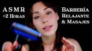 ASMR BARBERÍA NOCTURNA 2HORAS 💤 Lavo Peino y Corto Pelo y Barba 🪒 Masaje Capilar 🧼 Roleplay Español [upl. by Arramas]