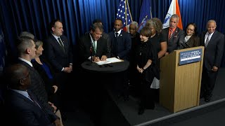 Westchester County Executive George Latimer Signs 2024 Budget [upl. by Hopfinger]