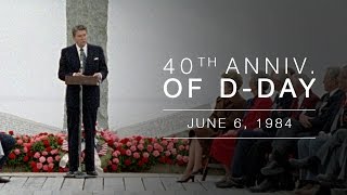 Normandy Speech Ceremony Commemorating the 40th Anniversary of the Normandy Invasion DDay 6684 [upl. by Corene597]