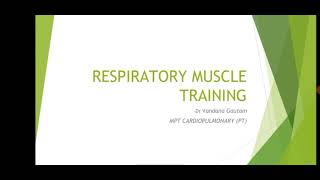 Respiratory muscles training Physiotherapy Rehabilitation [upl. by Enyamert]